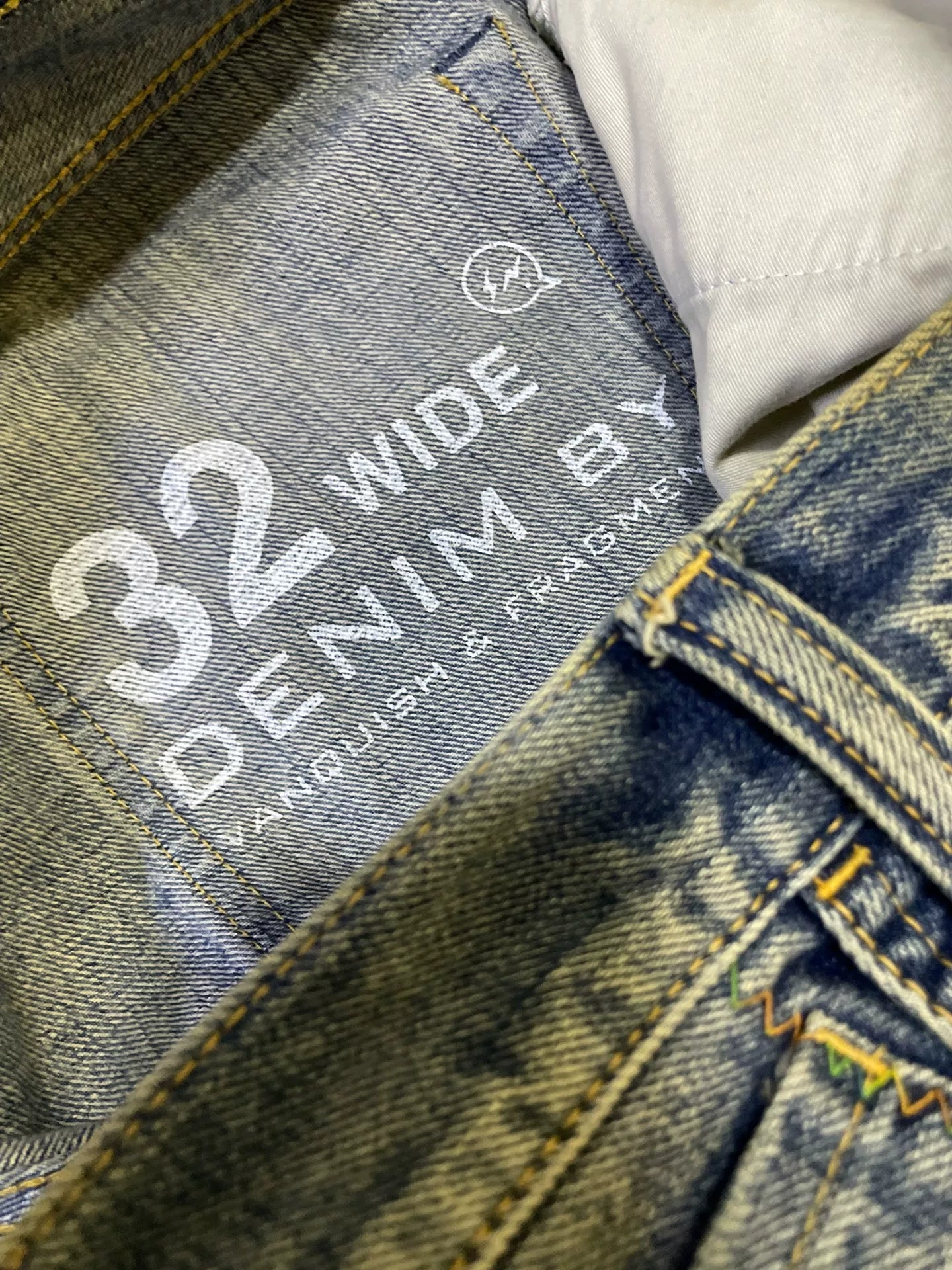 Denim by Vanquish Fragment Distressed Washed Jeans