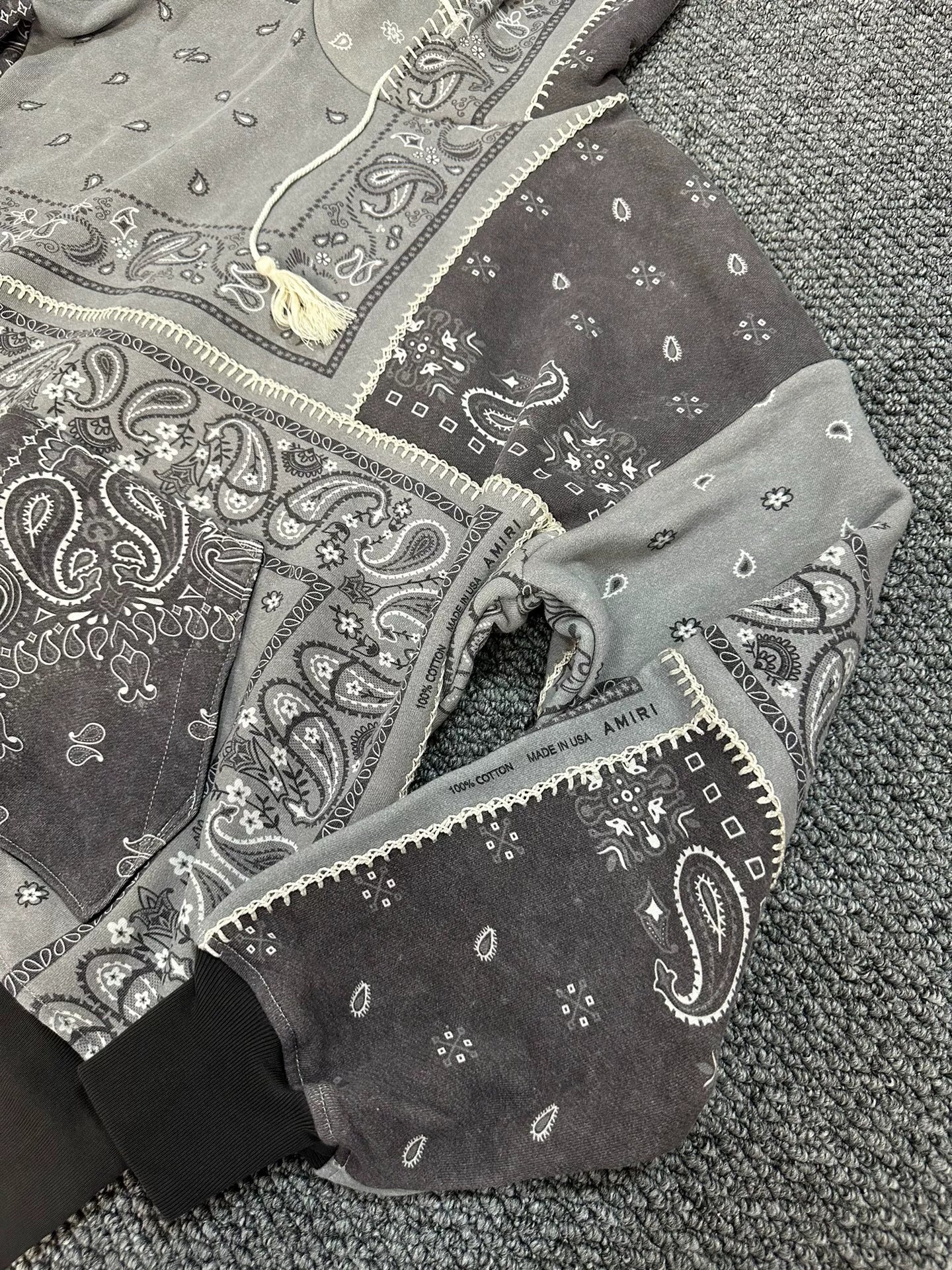 Amiri Paisley Patchwork Hoodie