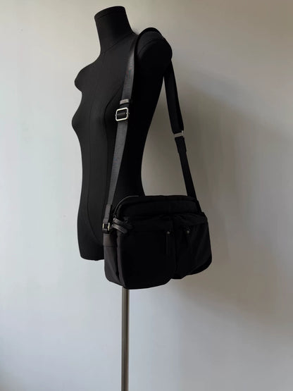 y'saccs black messenger crossbody bag