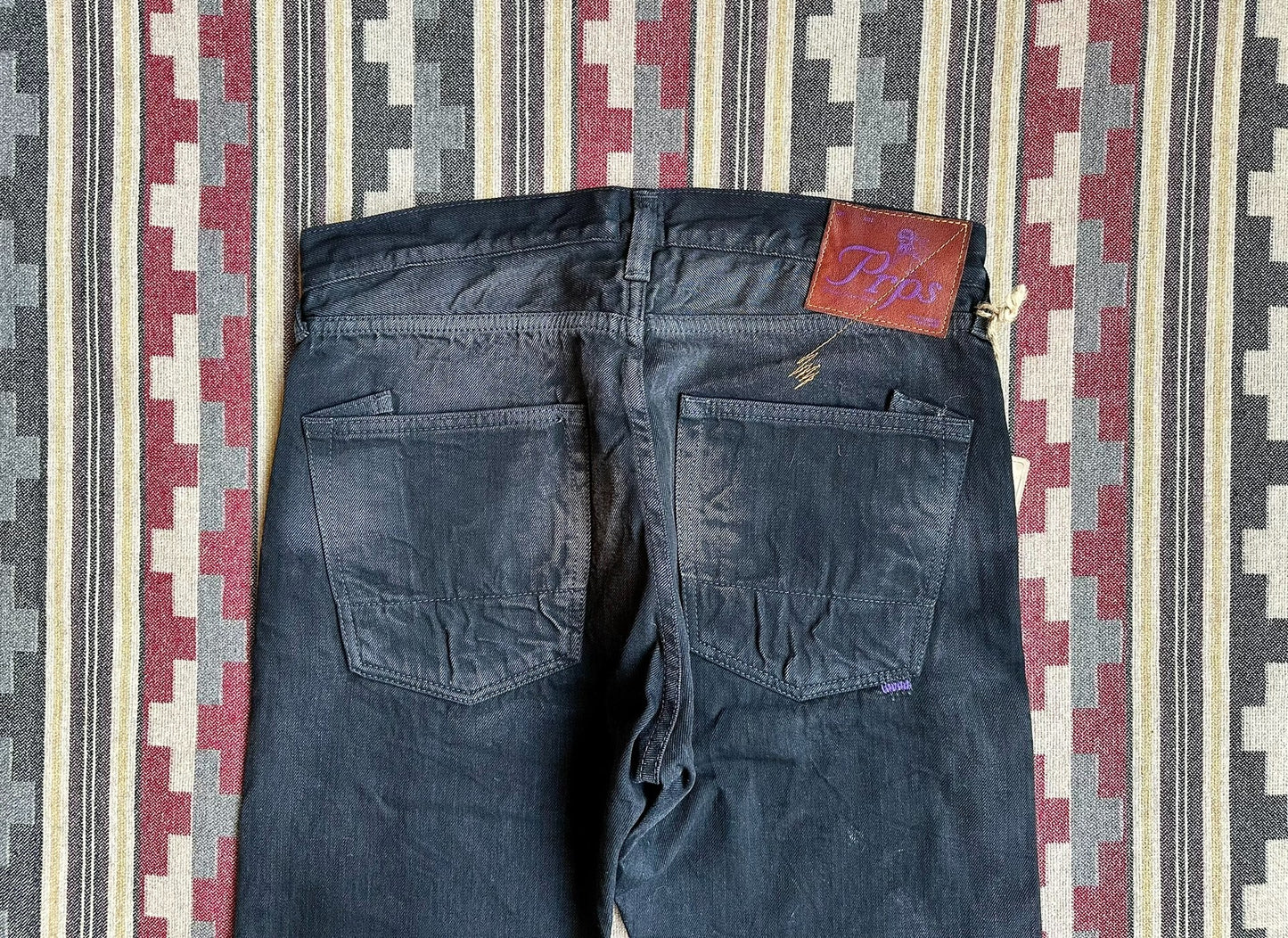 vintage black distressed denim jeans