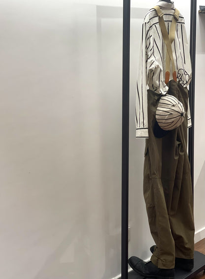 Y's Yamamoto Green Work Pants with Suspenders