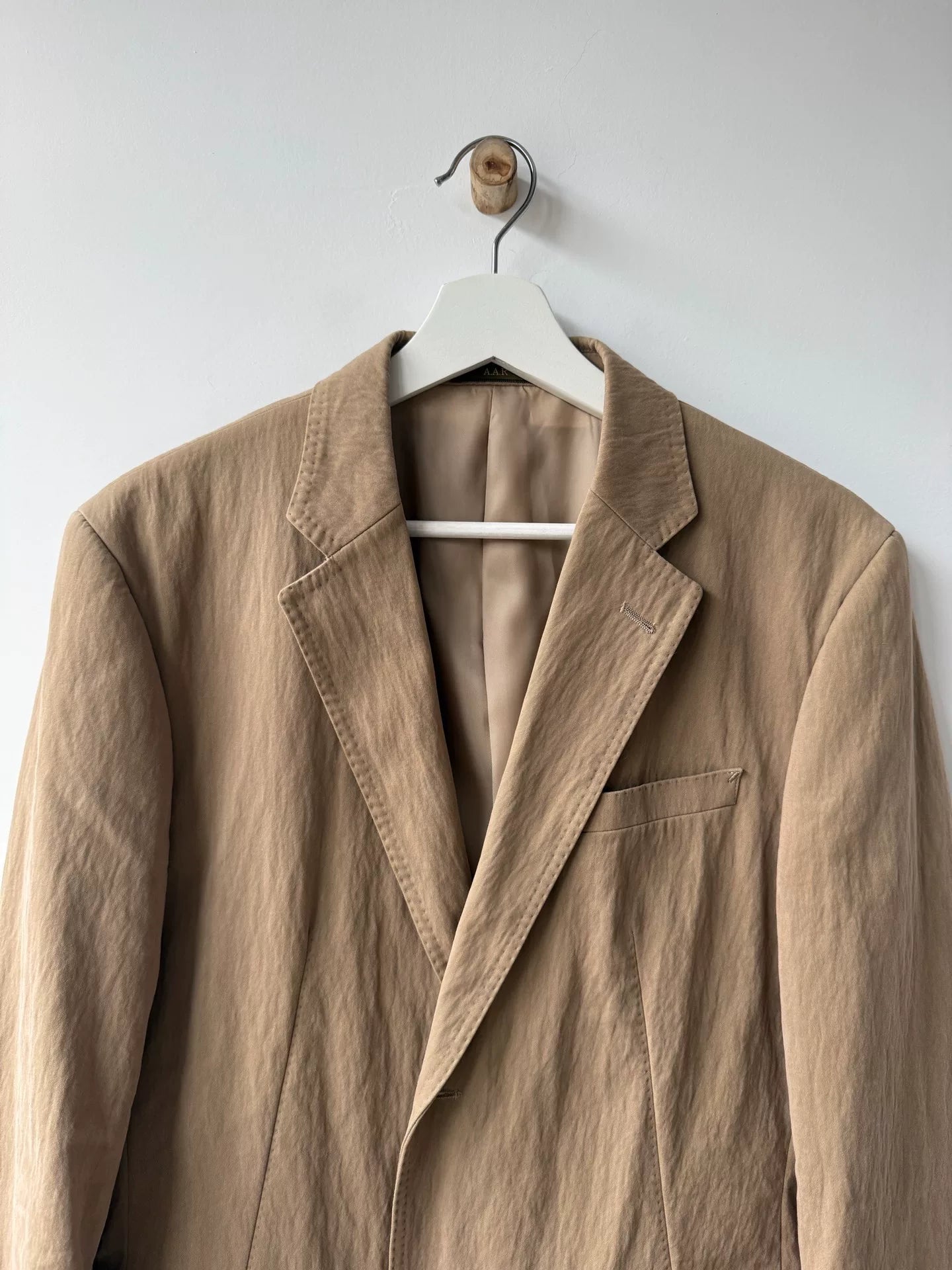 Yohji Yamamoto Textured Beige Blazer Jacket