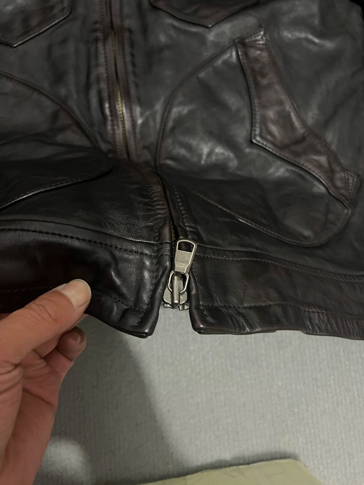 Men's Leather Jacket XL Size