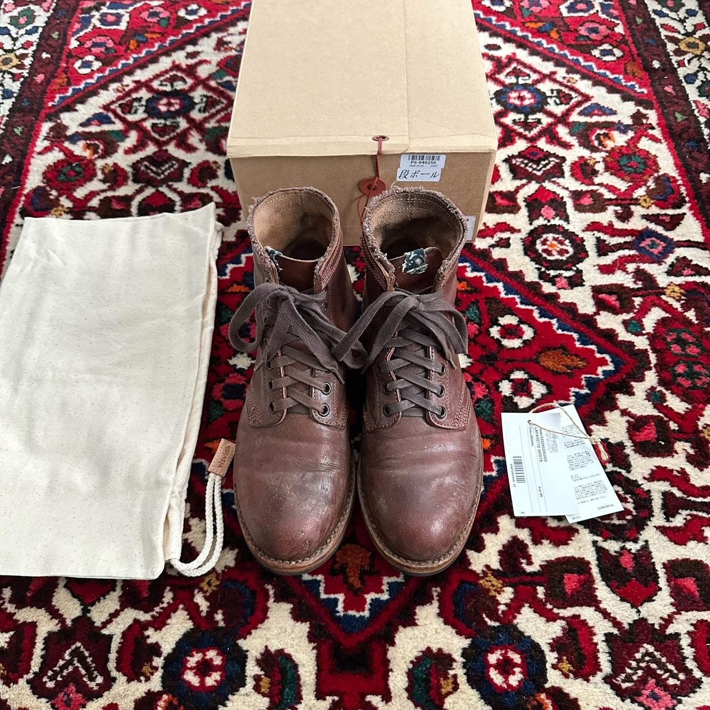 visvim ict lafayette mud-dyed boots