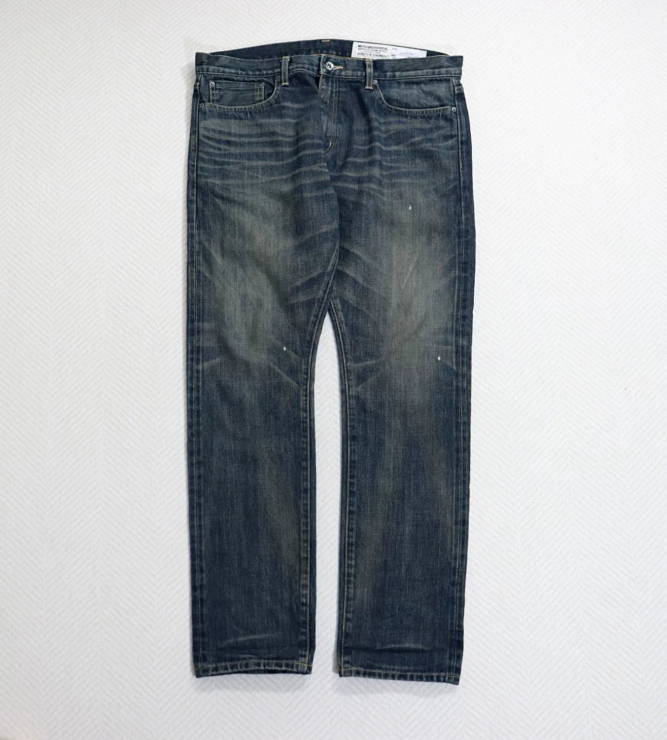 nbhd washed denim narrow jeans in xl