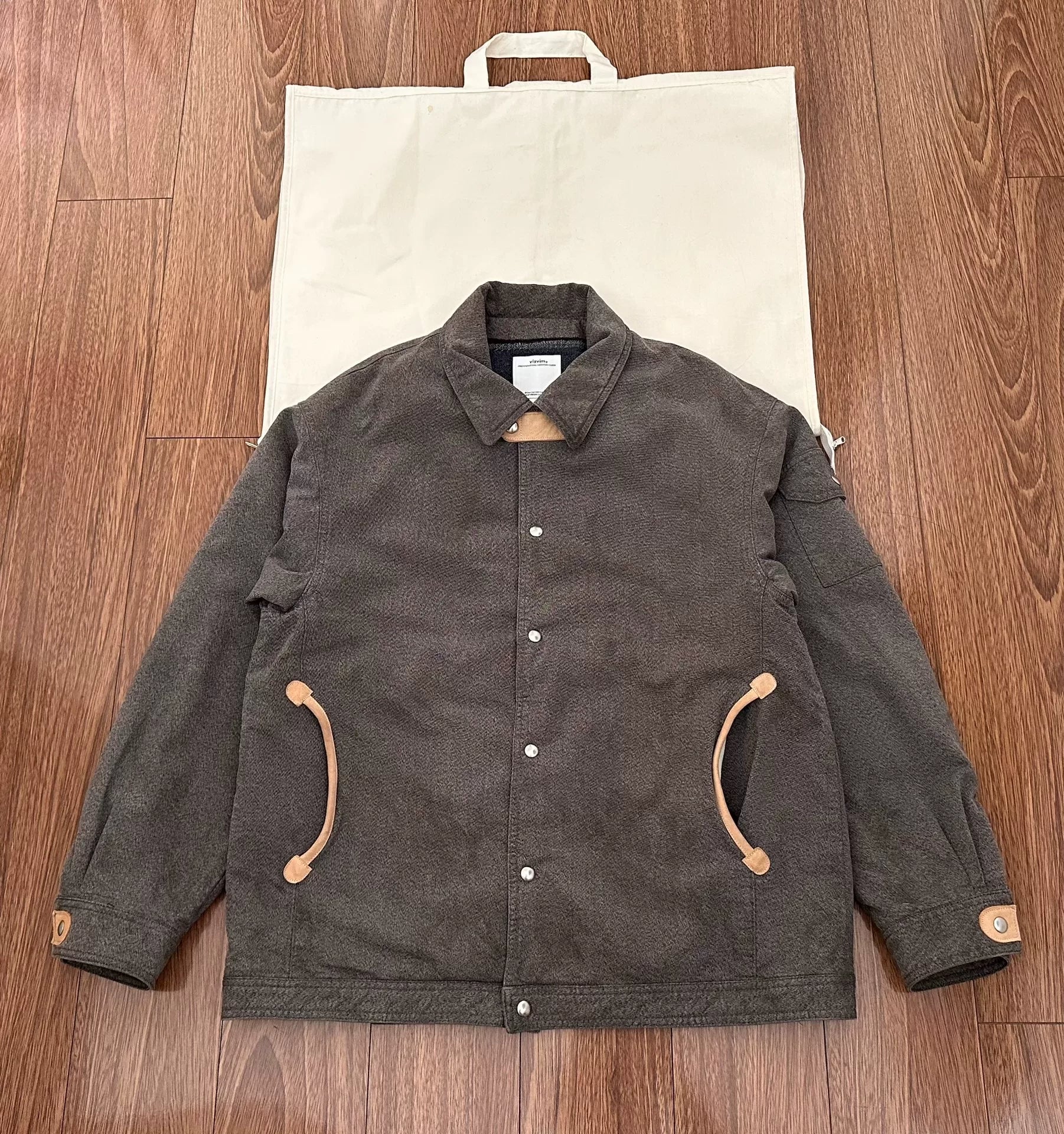 visvim willis blouson coach jacket grey