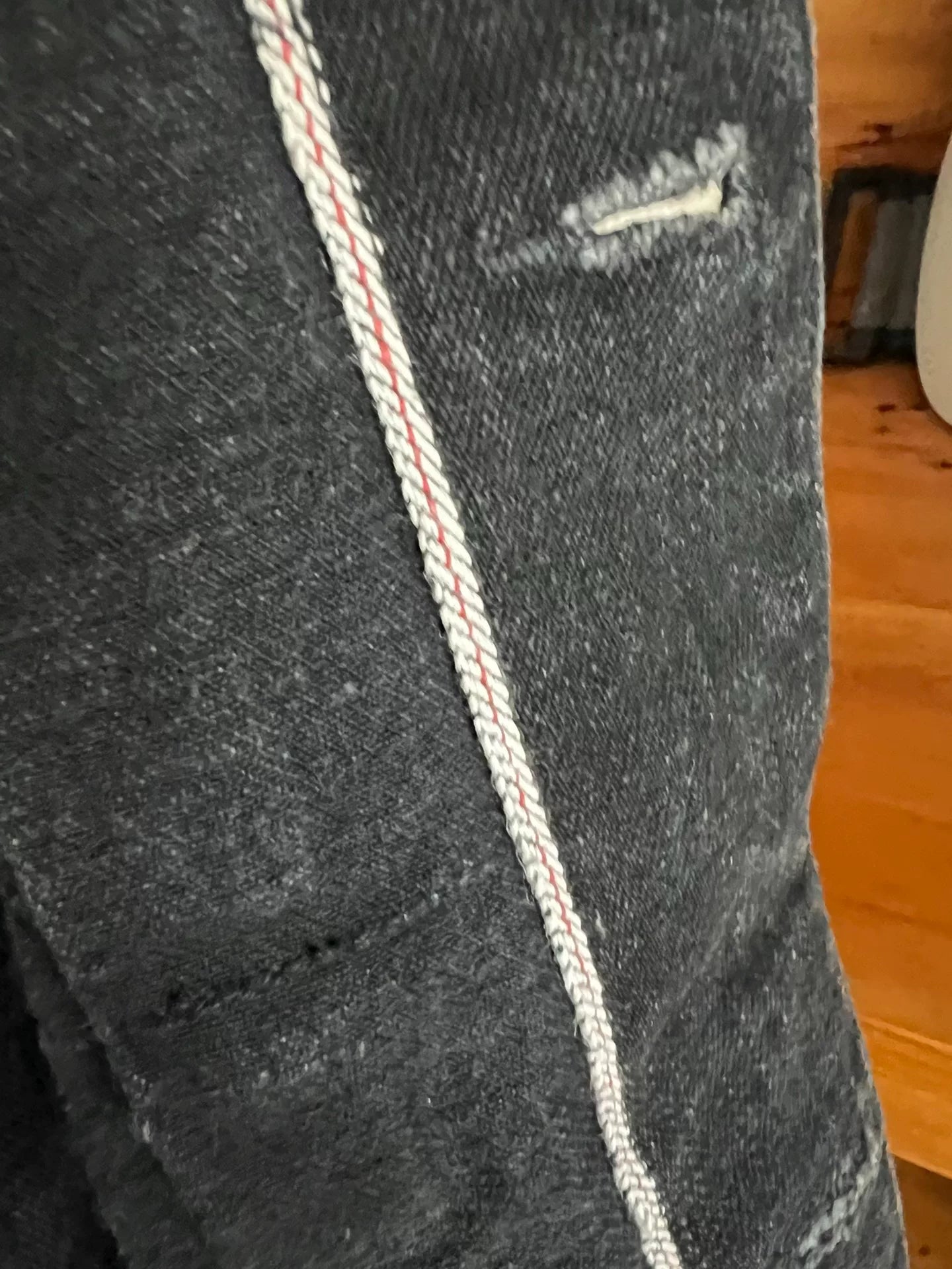 classic denim jacket with leather label