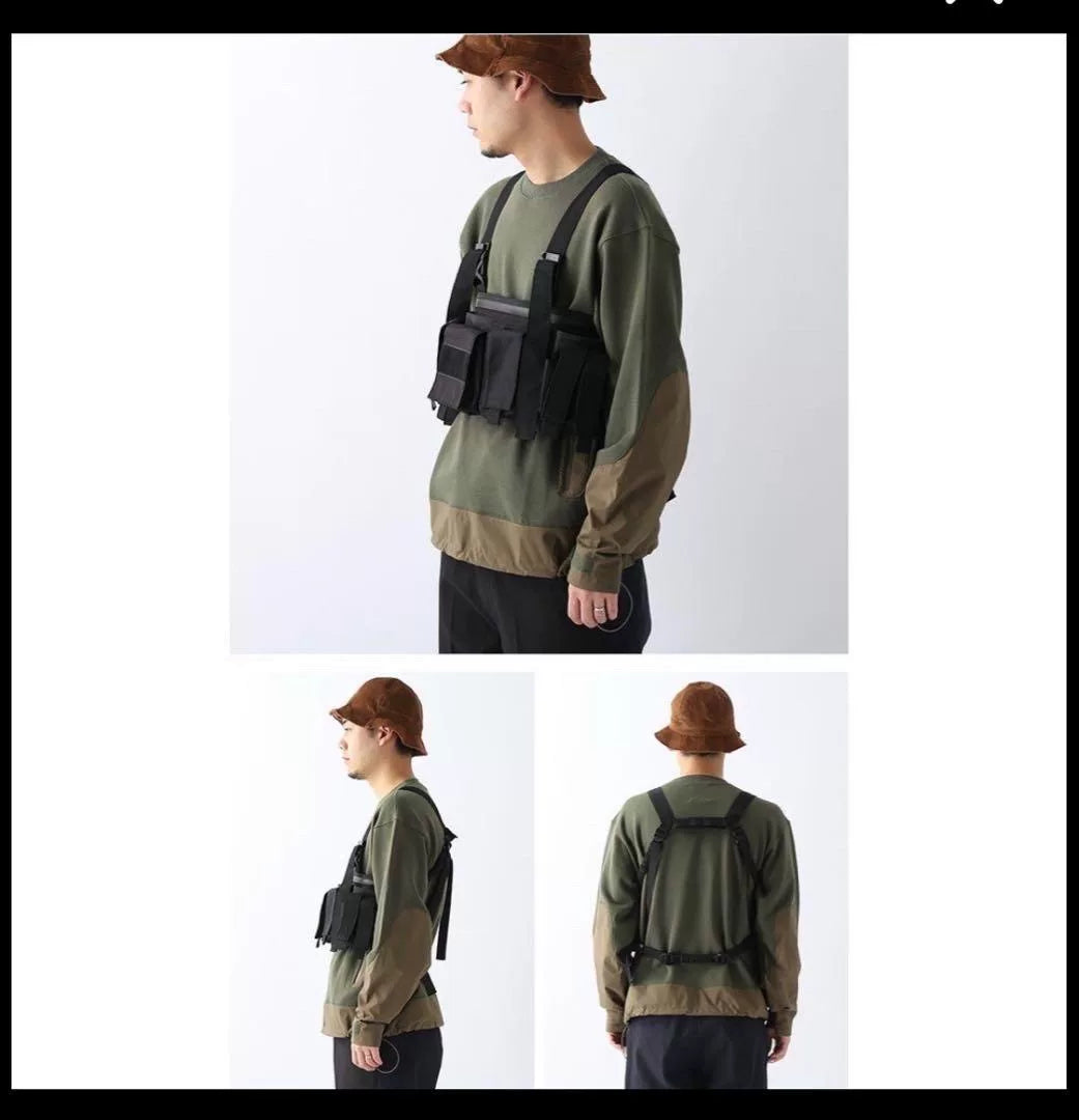 black utility vest bag from f/ce