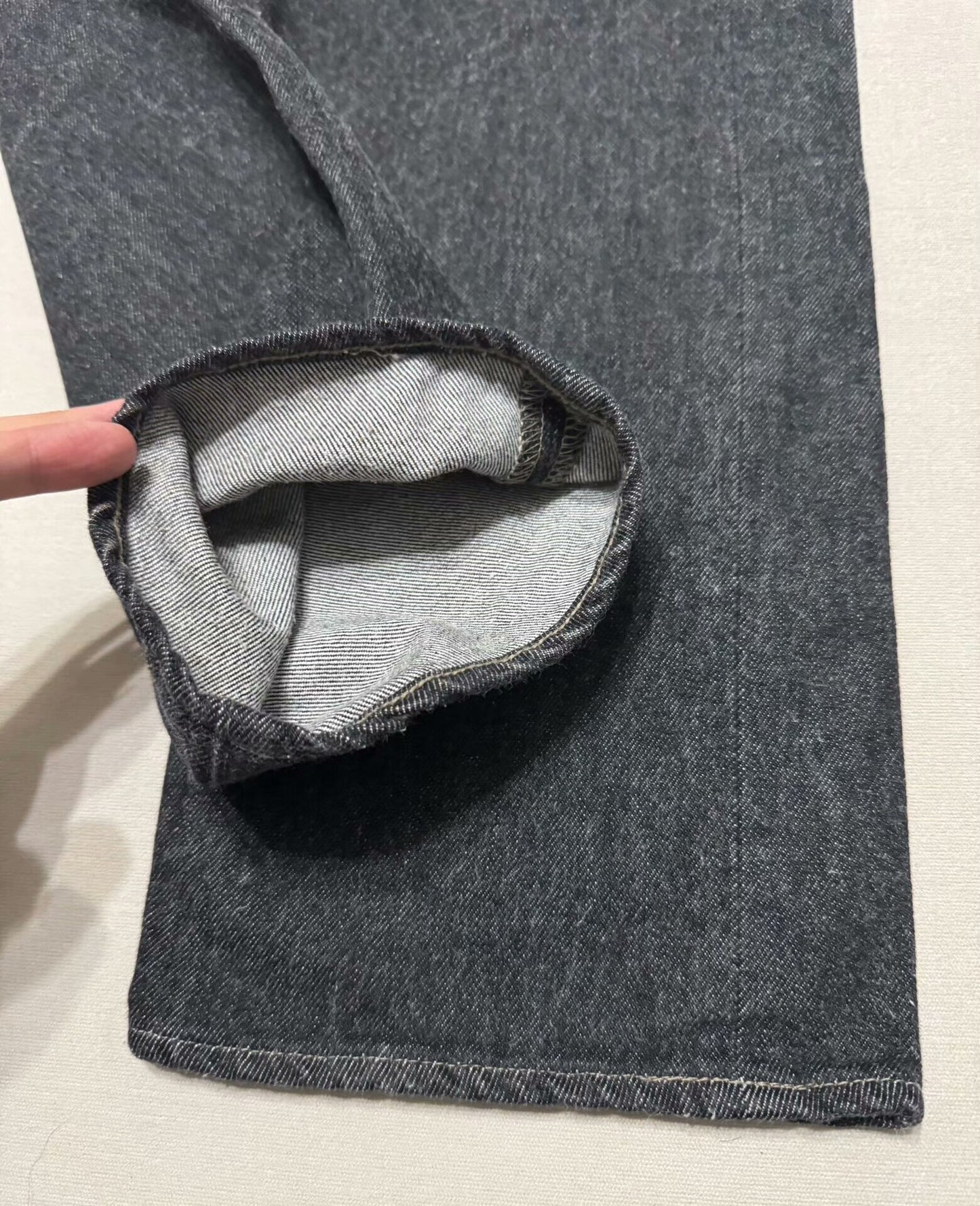 black washed denim pants by A.PRESSE