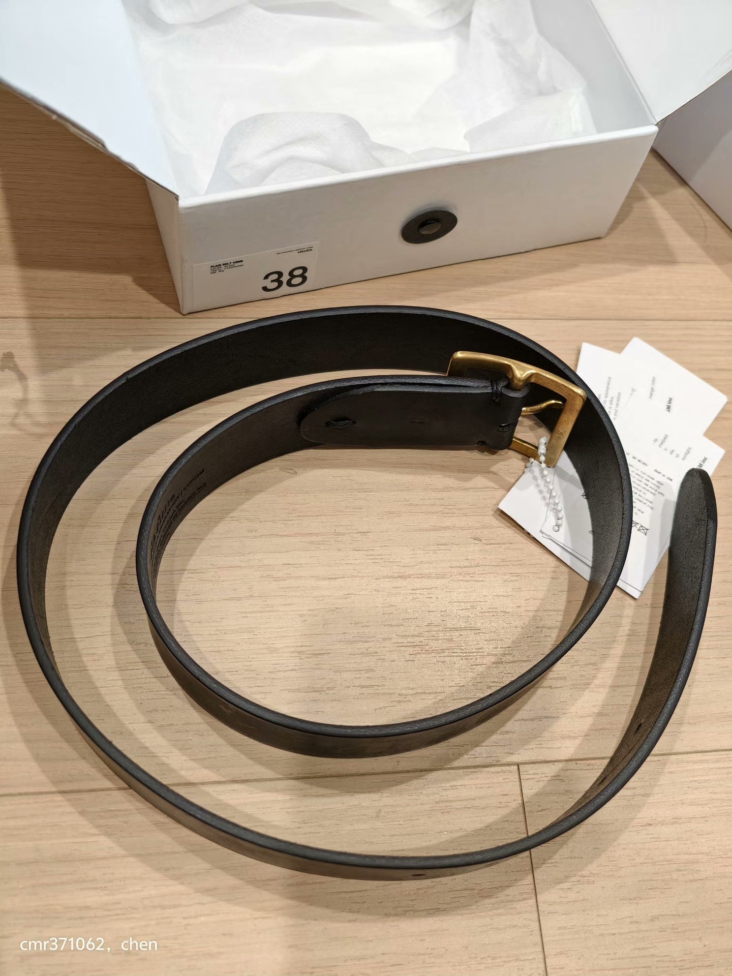 VISVIM 24AW PLAIN BELT 40MM