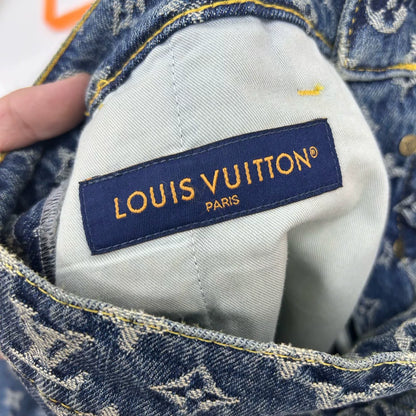 lv denim pants classic style