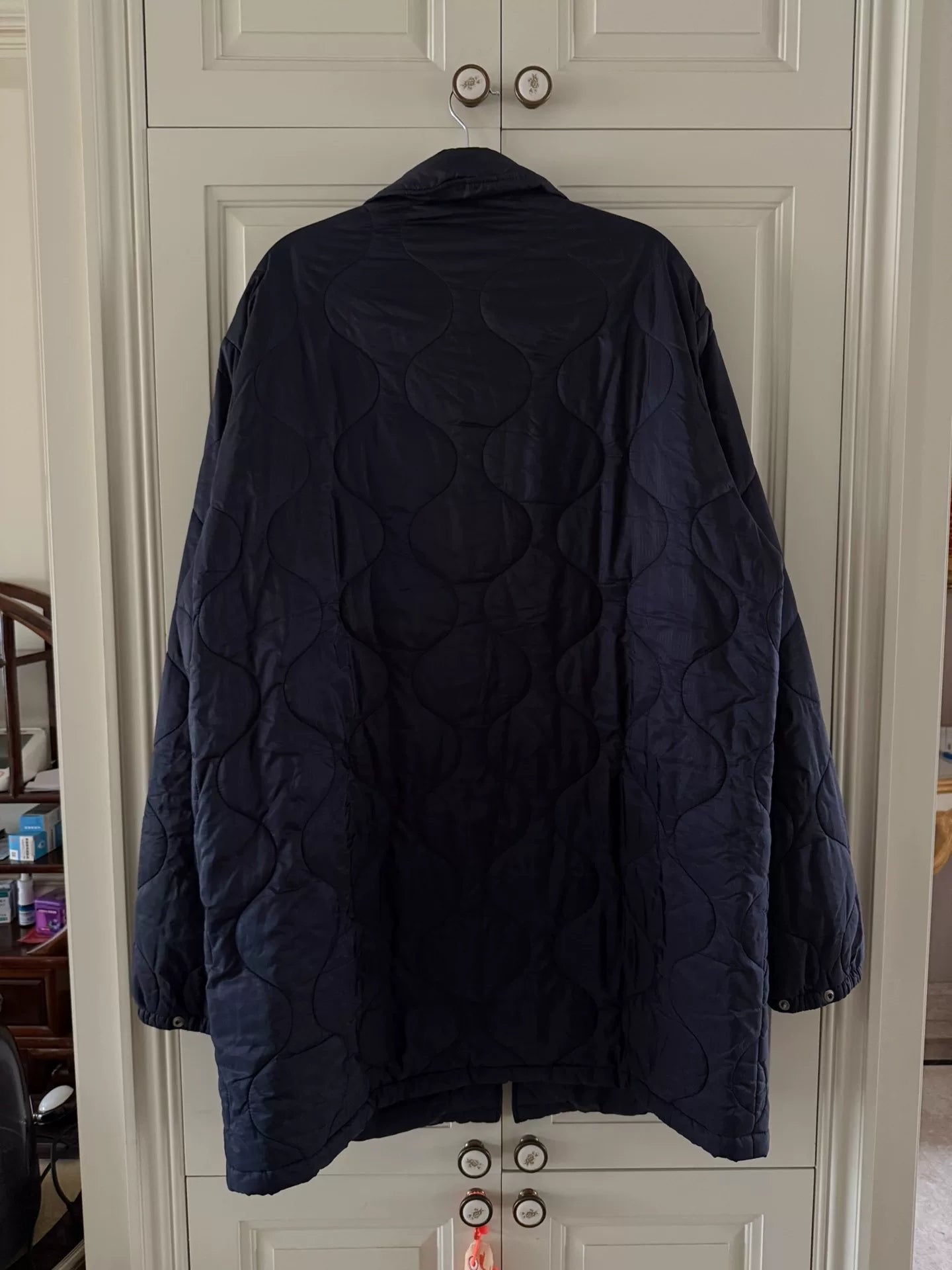 gucci quilted jacket with red and blue stripes