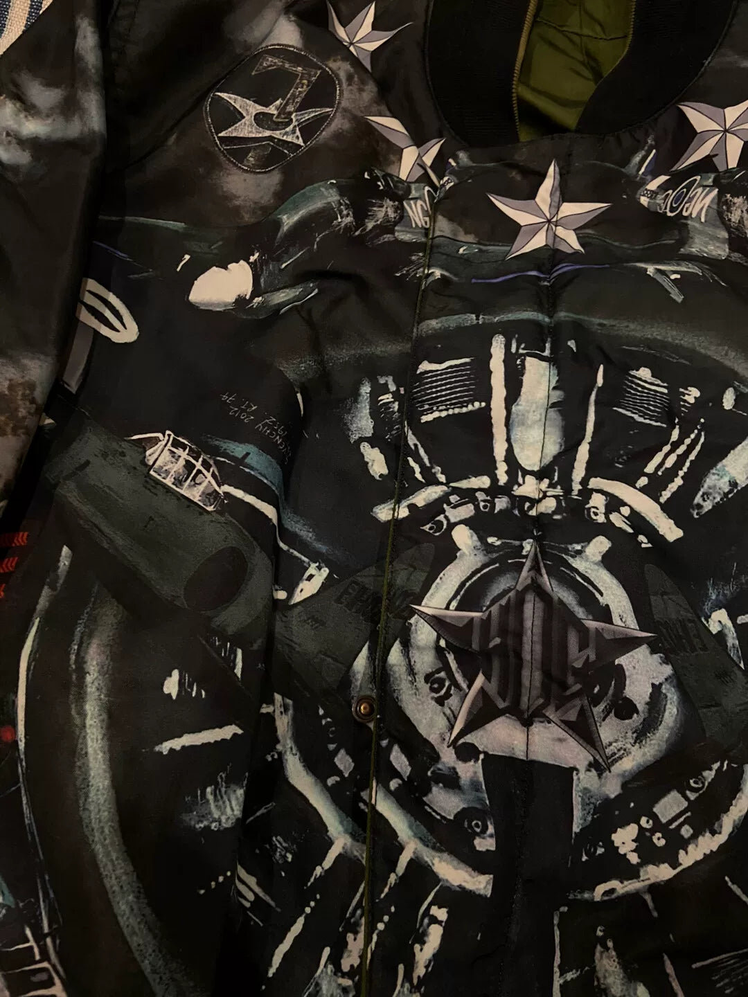 givenchy bomber jacket with aviation print