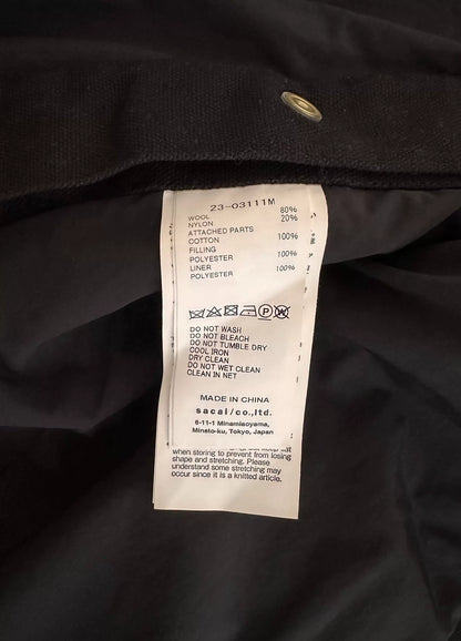 sacai x carhartt wool knit jacket