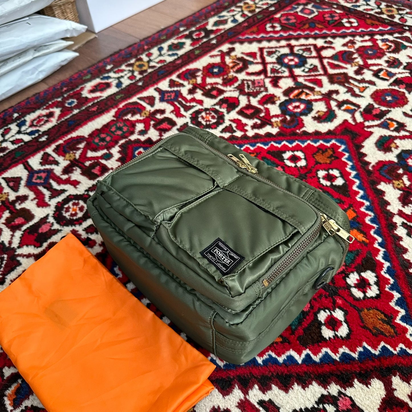 porter tanker camera bag in green