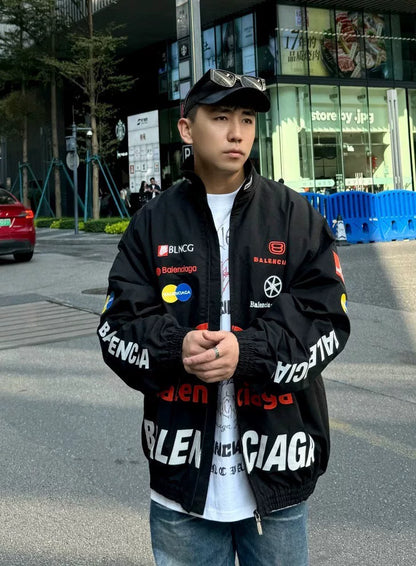 black logo racing jacket by Balenciaga