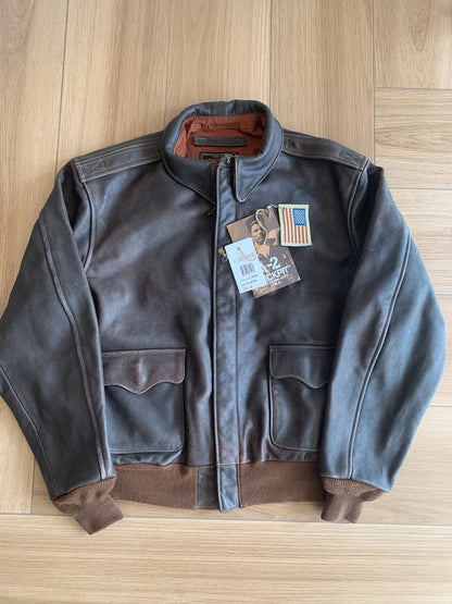 Cockpit A2 Distressed Horsehide Leather Jacket
