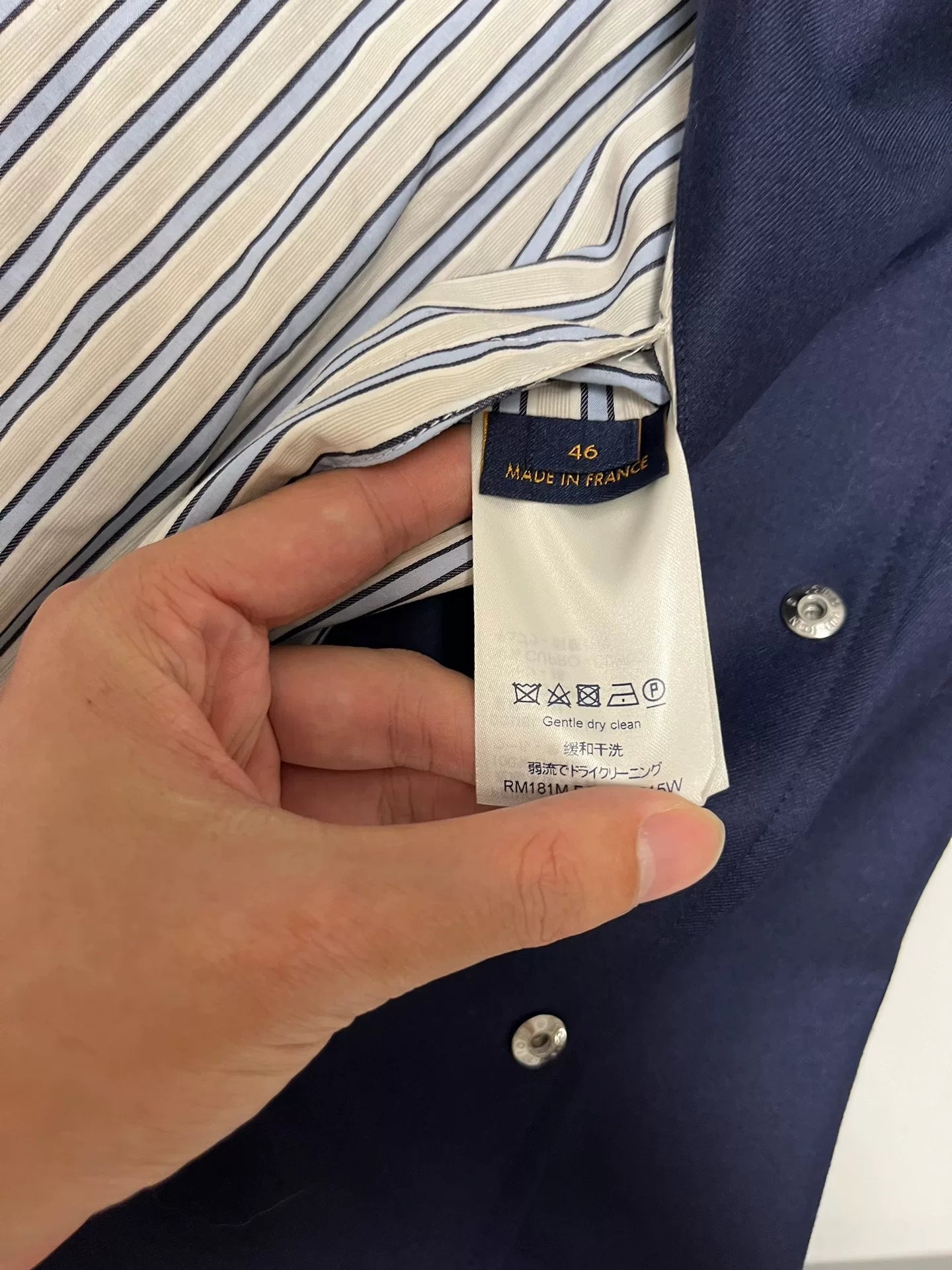 louis vuitton navy jacket with tags