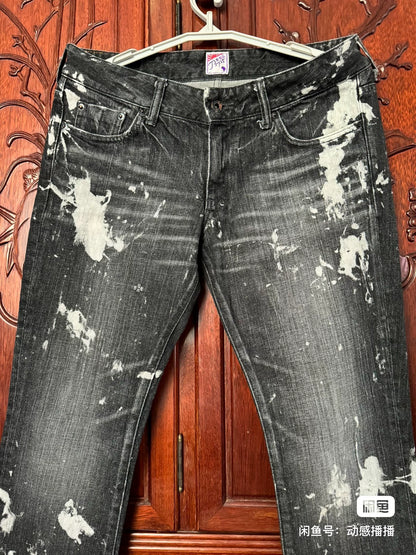 PRPS Black Splatter Jeans W30 Zipper
