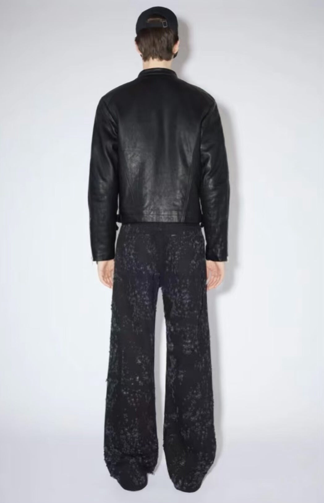 Acne Studios Distressed Black Denim Flared Pants