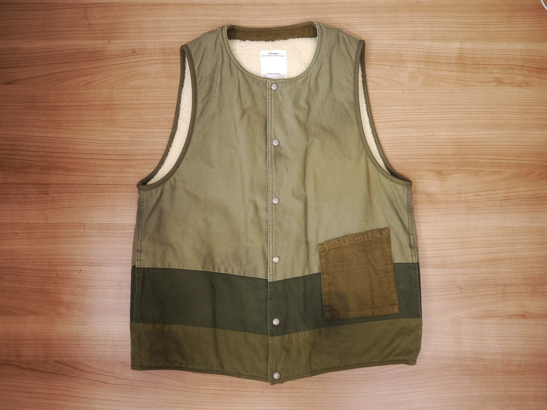 19AW Visvim Sheepskin Vest in Olive