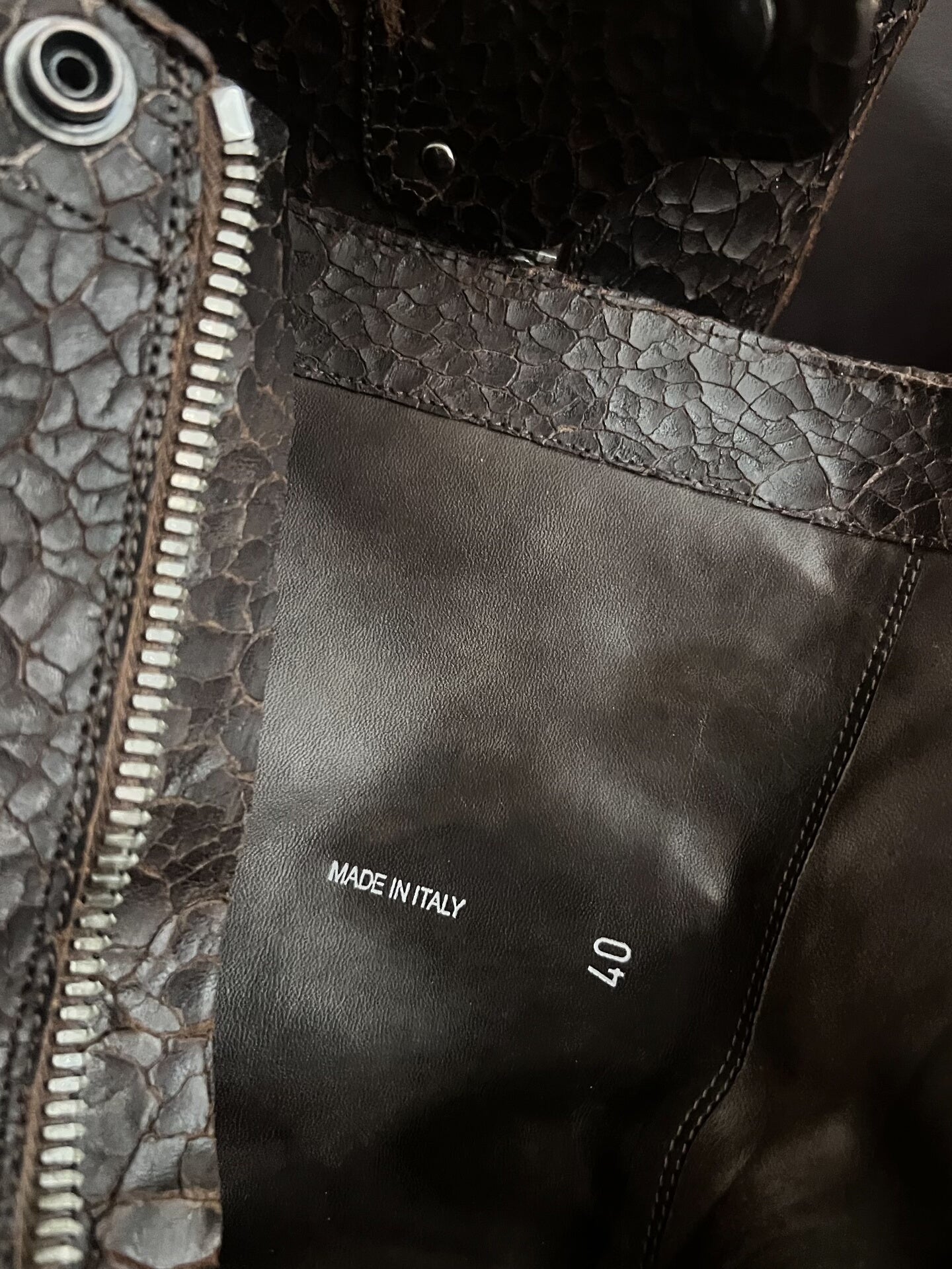 Rick Owens Cracked Leather Military Boots