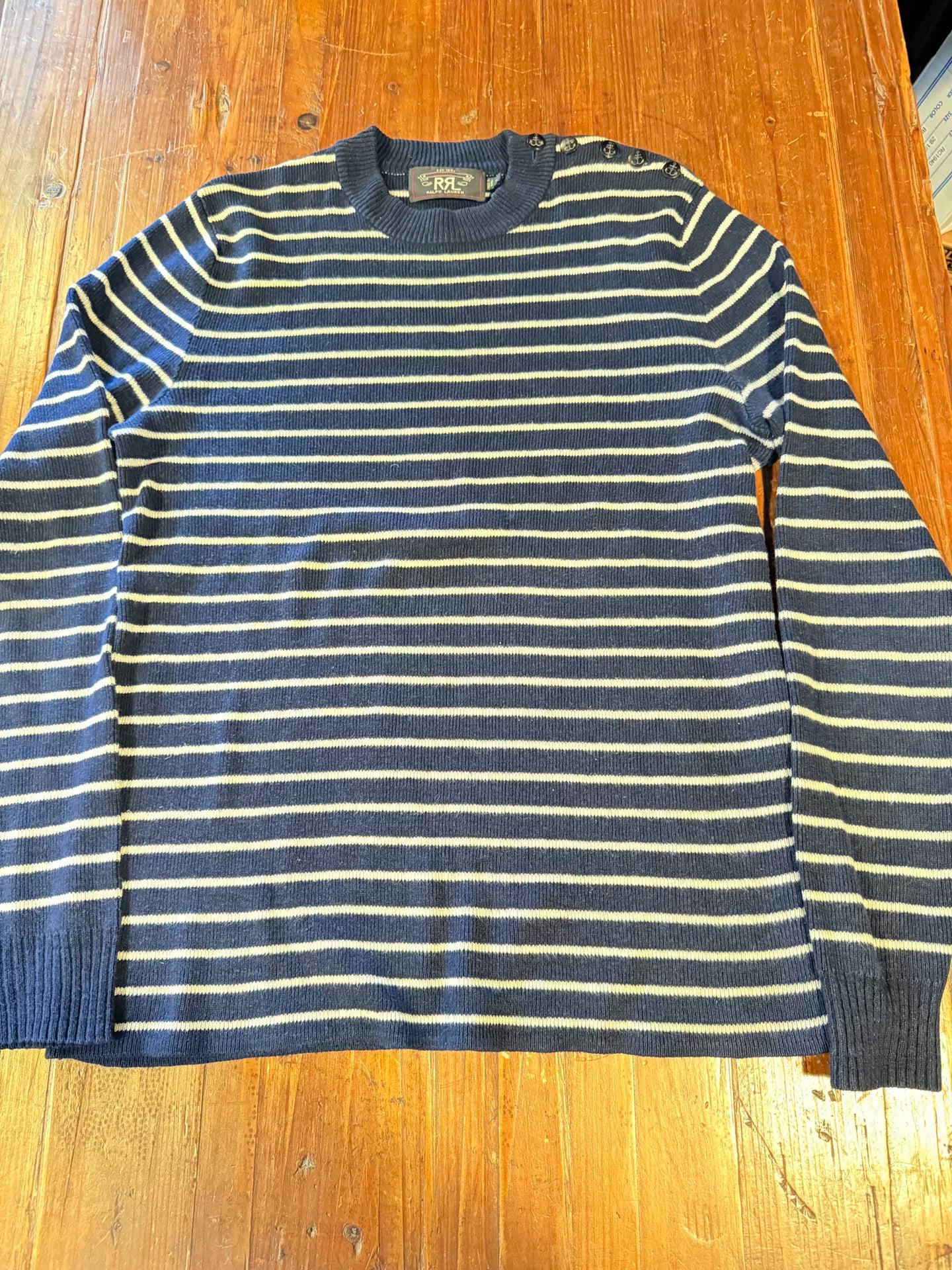RRL Ralph Lauren Men's Striped Sweater S