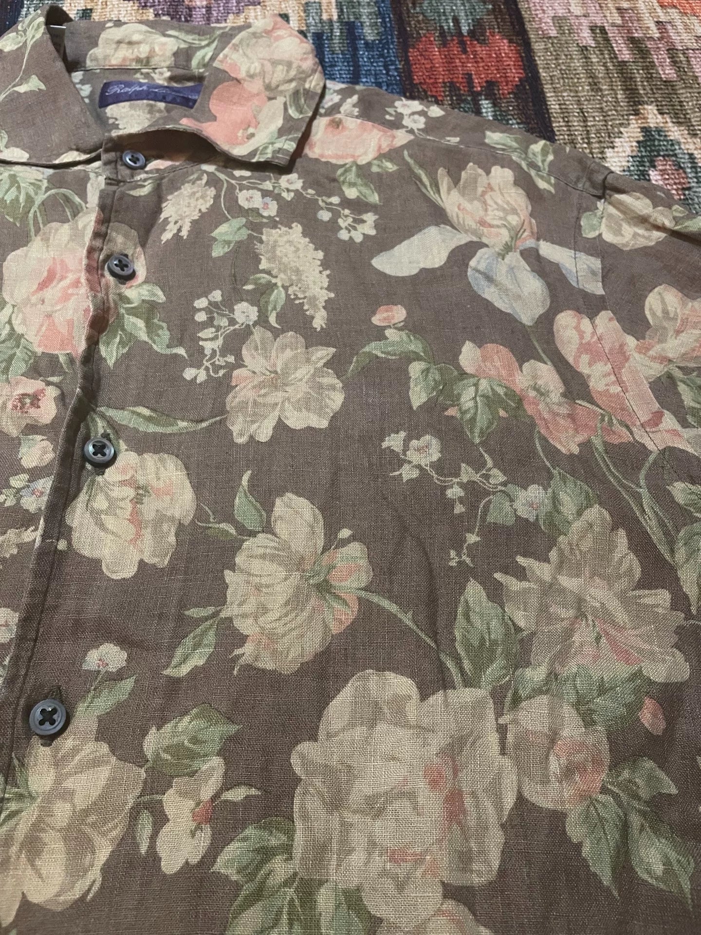 Ralph Lauren Purple Label Floral Linen Shirt