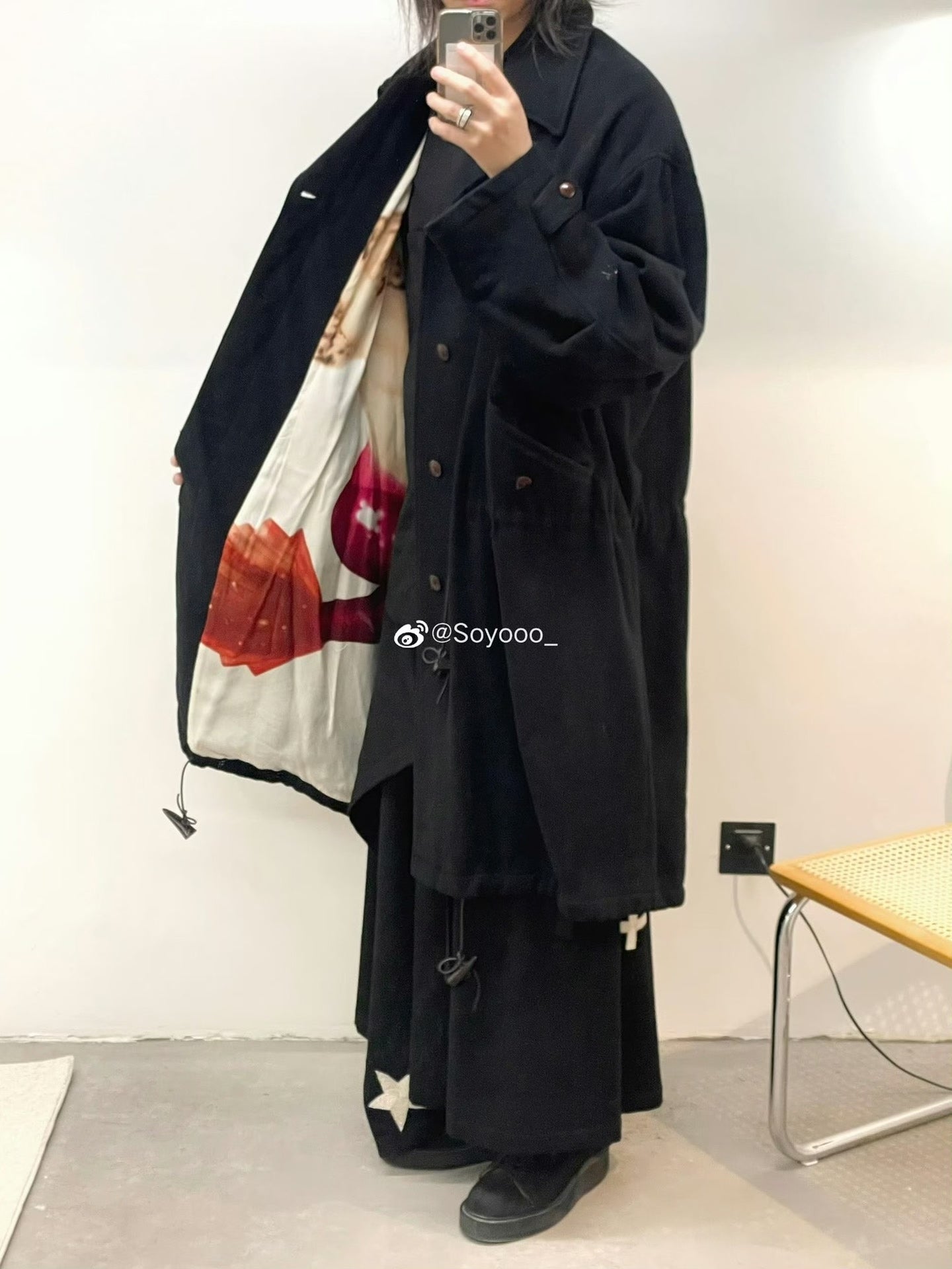 Yohji Yamamoto 91AW Horn Button Coat