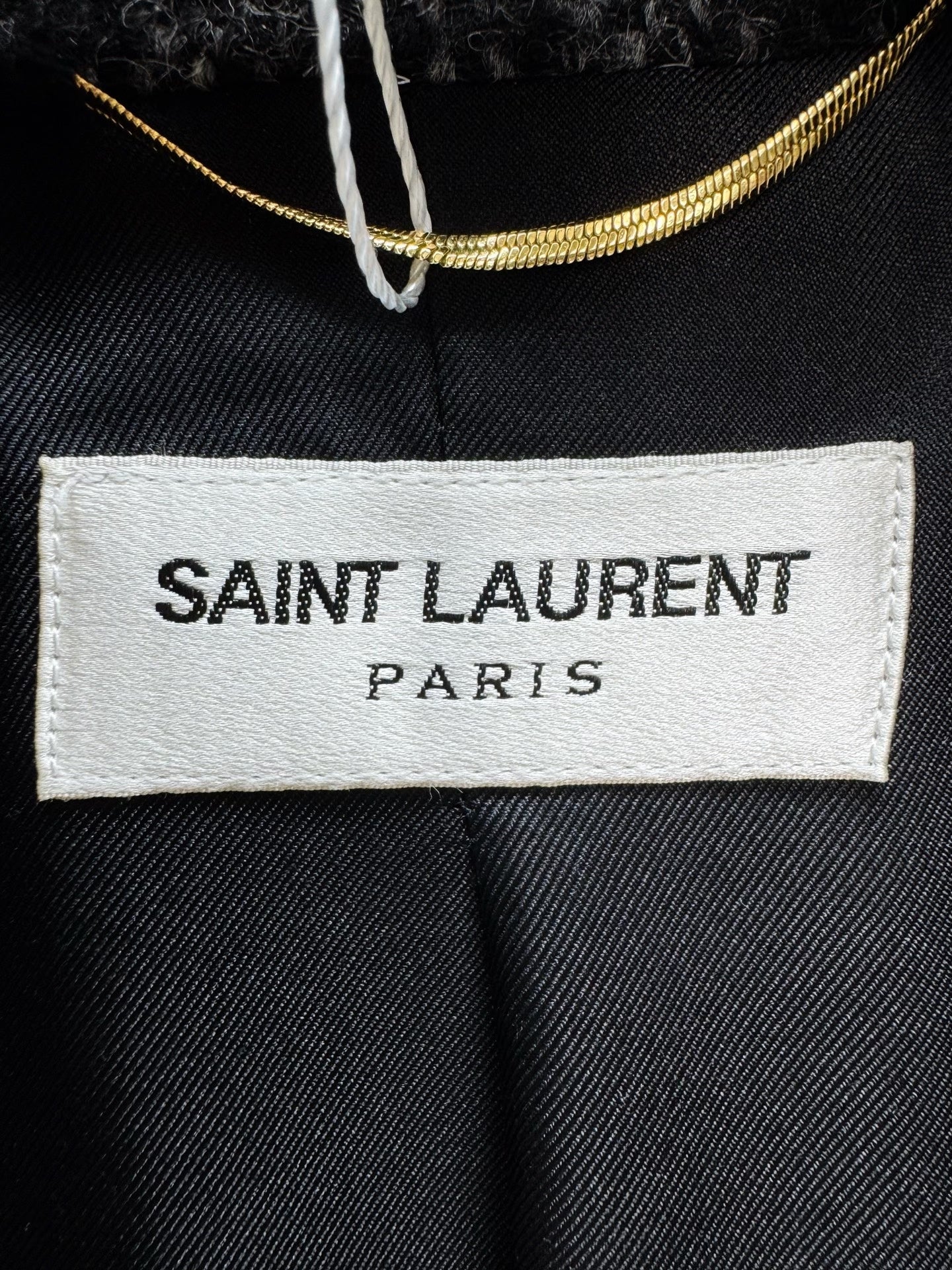Saint Laurent Gray Black Check Wool Blazer
