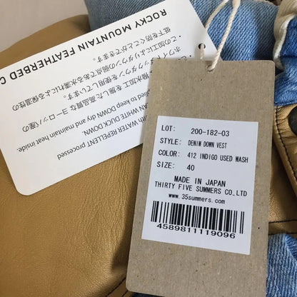 rocky mountain denim puffer vest size 40