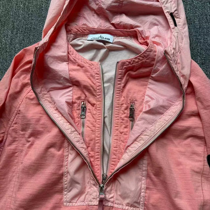 stone island half-zip jacket in light pink