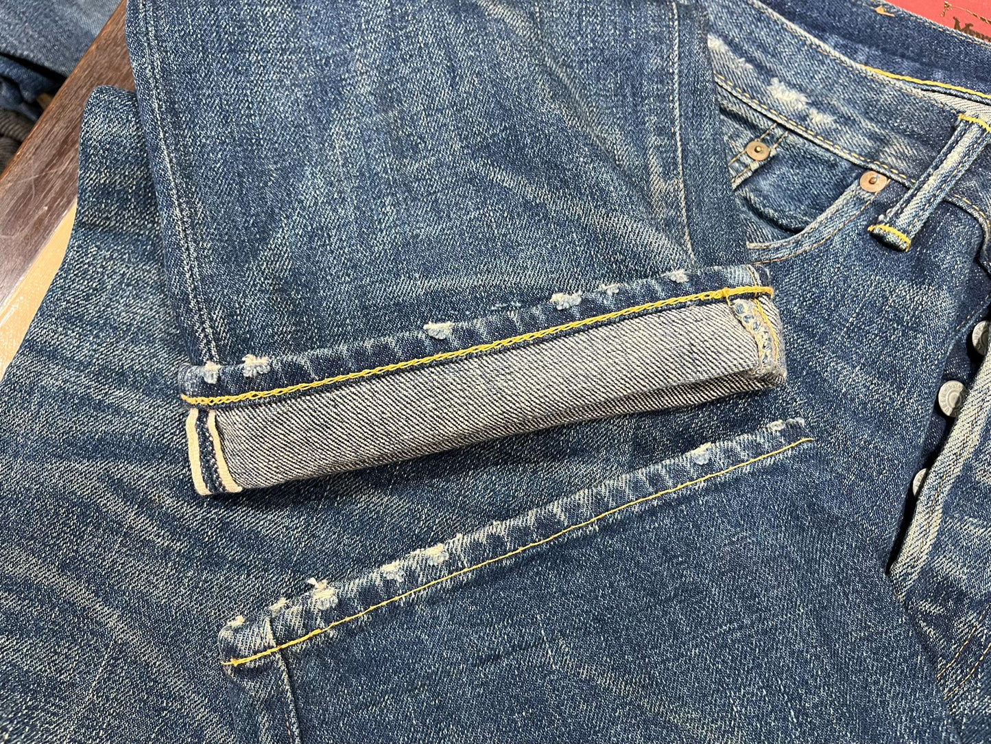 RRL Vintage Distressed Denim Jeans
