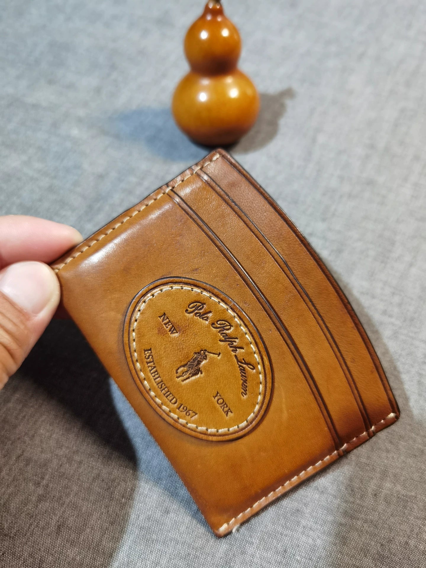 Ralph Lauren Waxed Leather Card Wallet