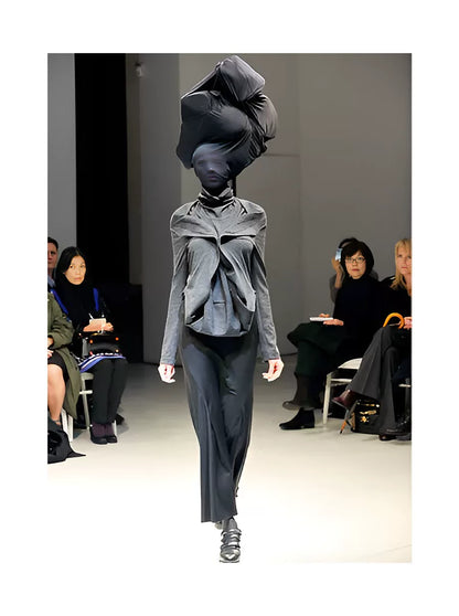 junya watanabe unique black long sleeve top