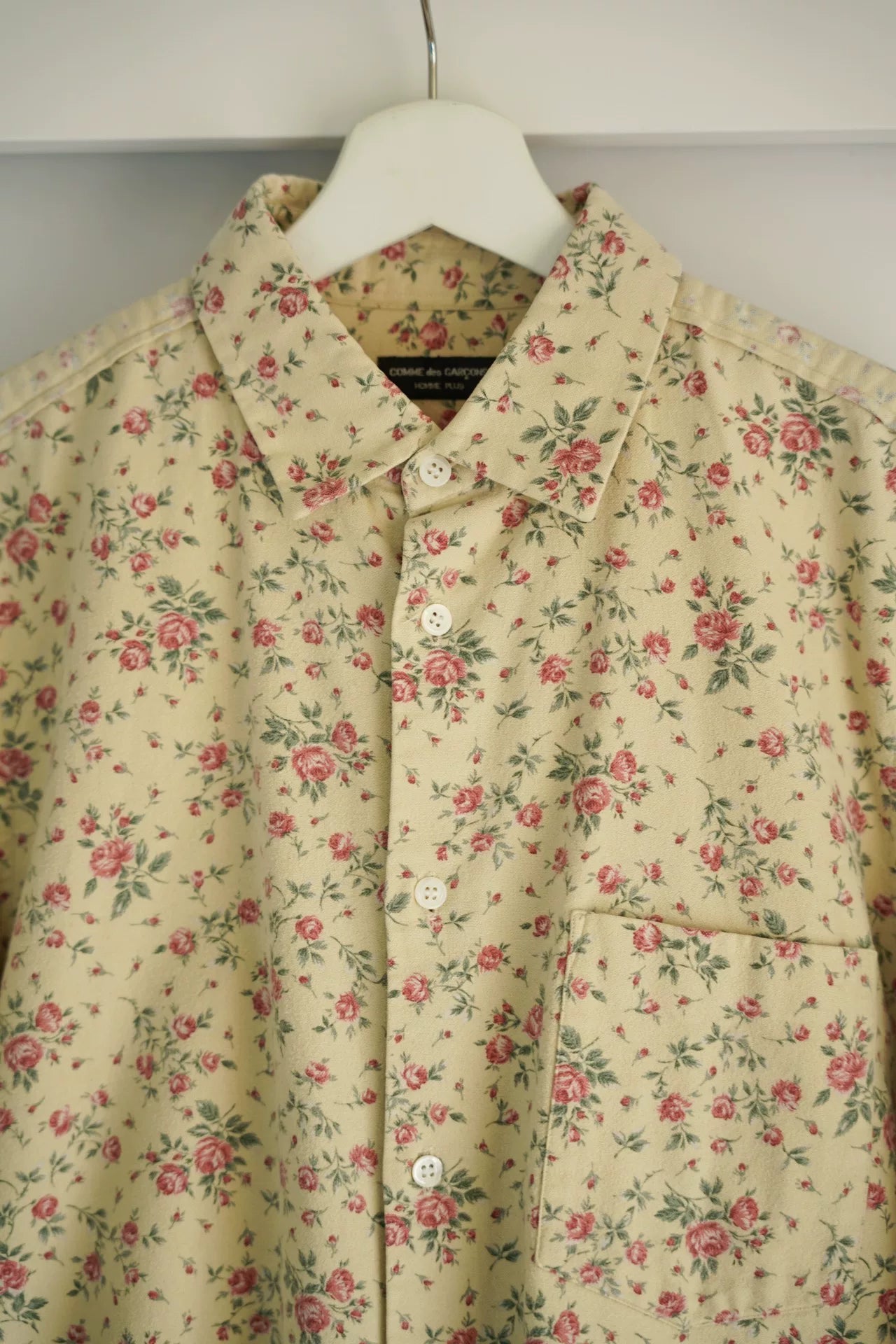 floral print shirt by comme des garcons