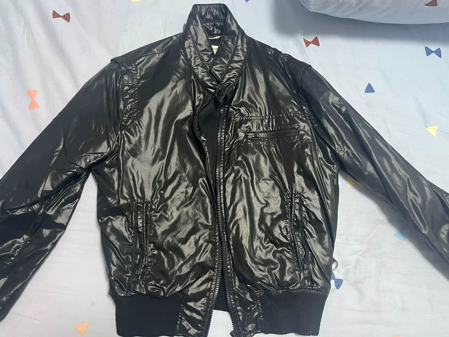 Saint Laurent Black Shiny Jacket