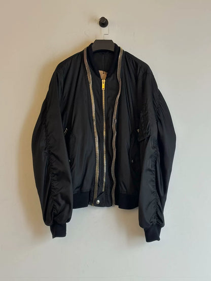 Alexander McQueen Black Gold Bomber Jacket