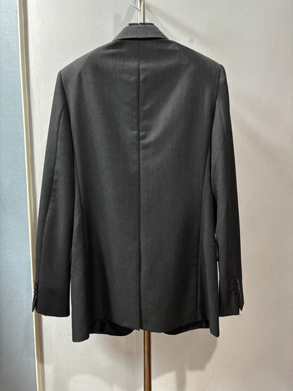 Saint Laurent Structured Dark Gray Blazer