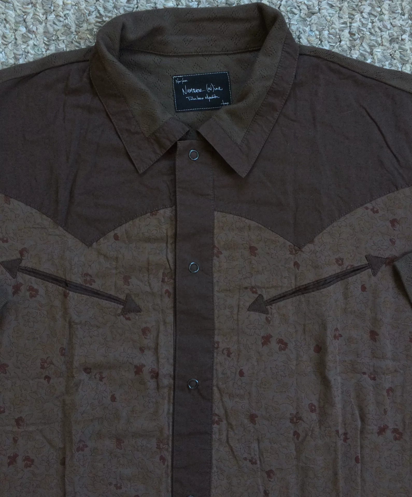 Number (N)ine Short Sleeve Western Shirt