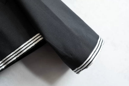 yohji yamamoto black wool zip jacket