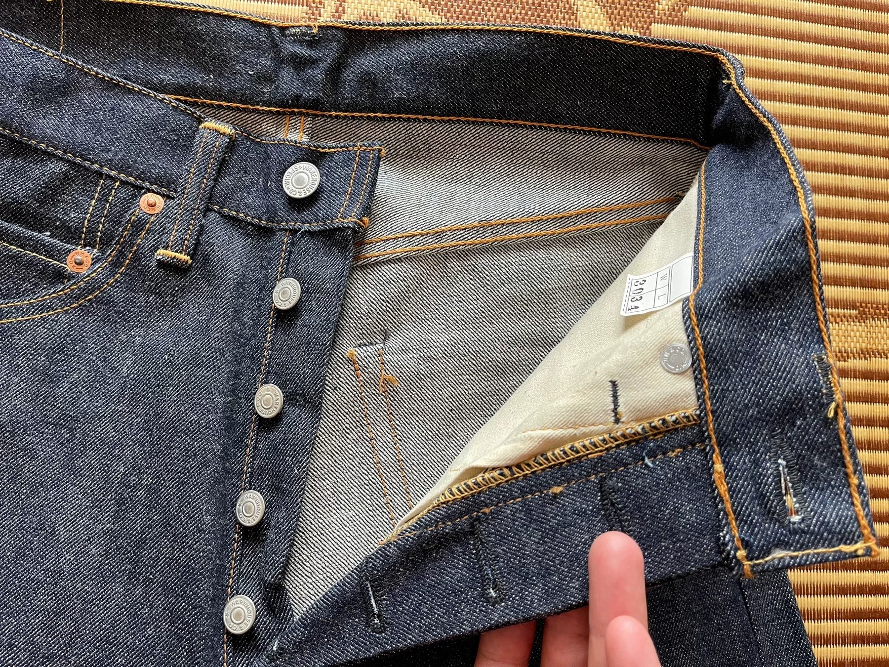 Warehouse 1100 1960s Raw Denim Jeans