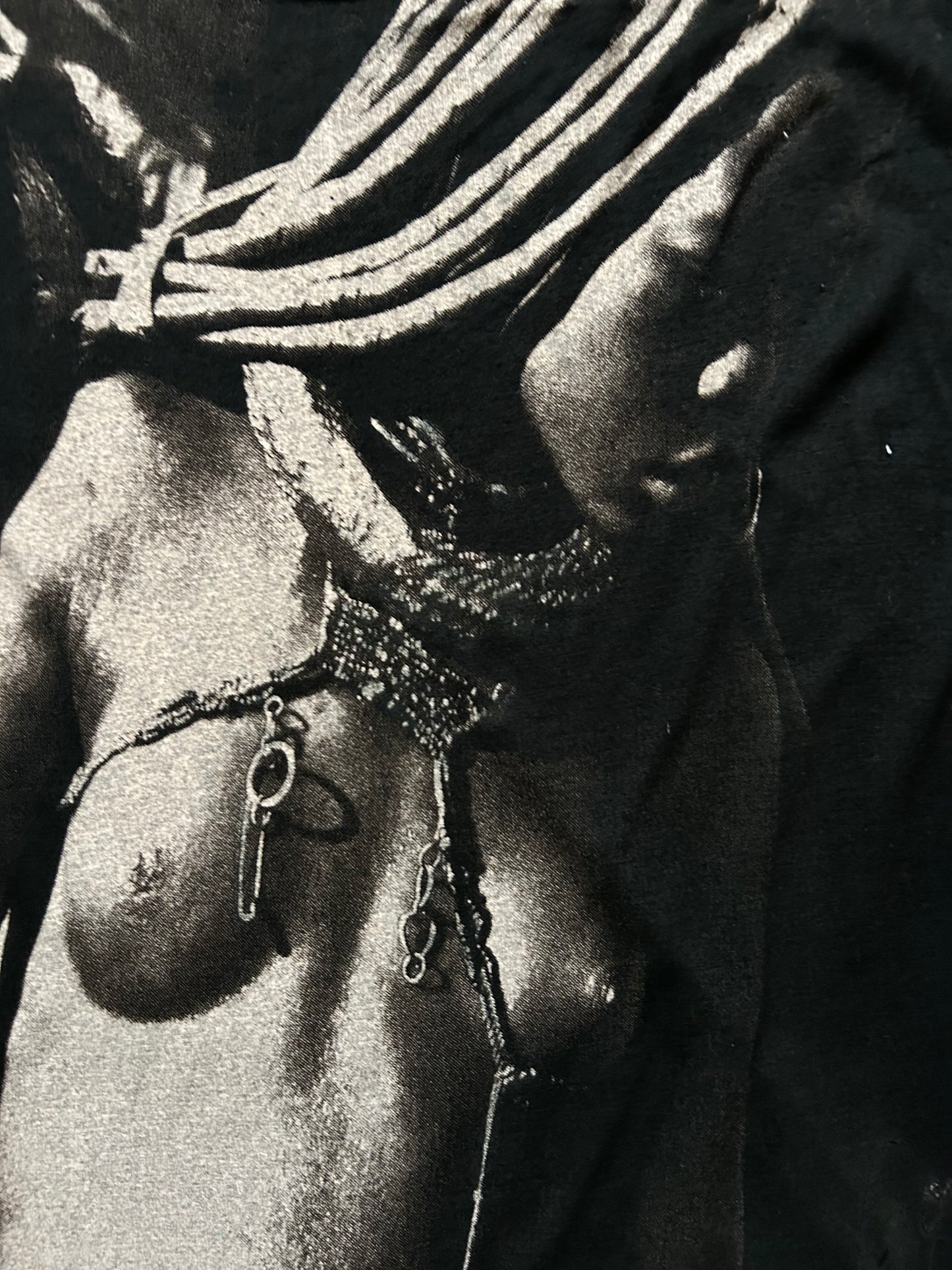 artistic long sleeve top with print