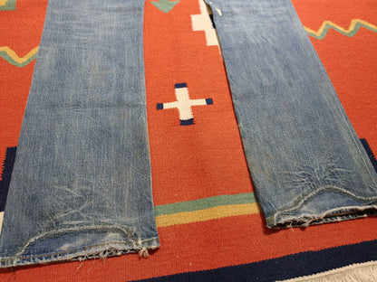 RRL Bootcut Distressed Denim Jeans