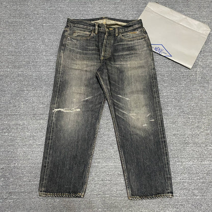 MADNESS 18AW Distressed Cropped Jeans