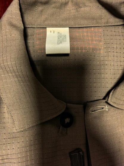 military short sleeve shirt in khaki