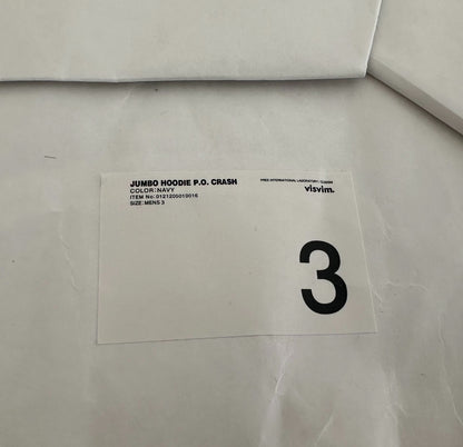 visvim jumbo hoodie in navy blue