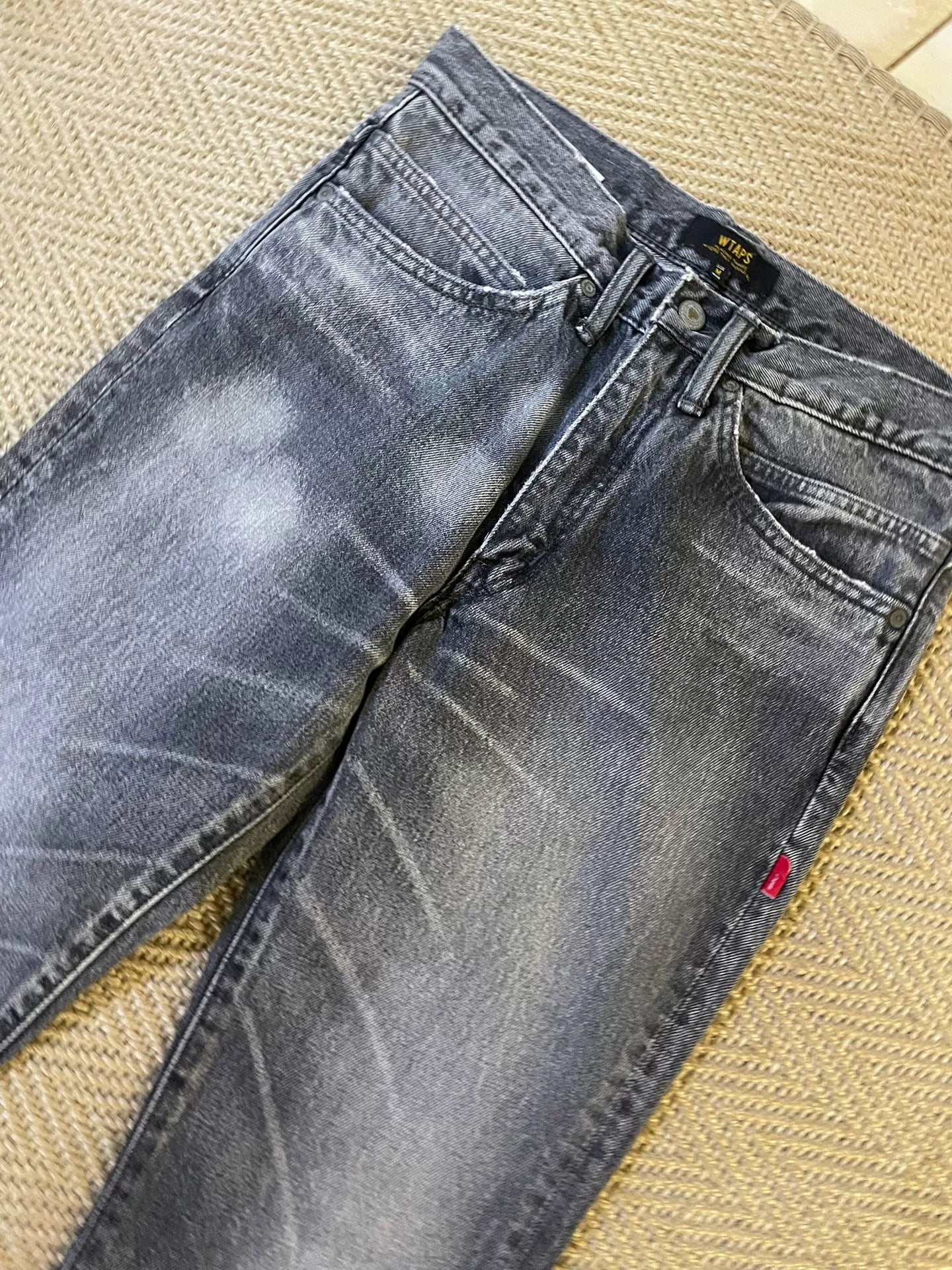 wtaps very skinny black trousers