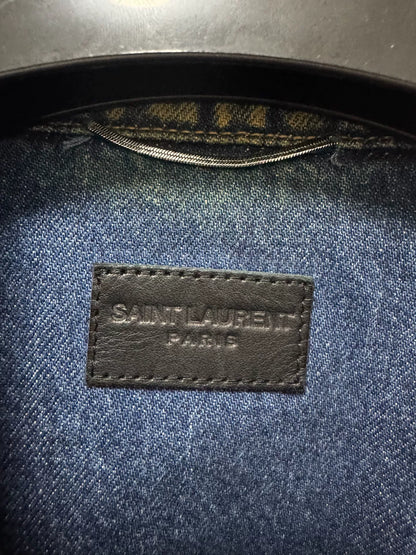 Saint Laurent Blue Flamingo Denim Jacket
