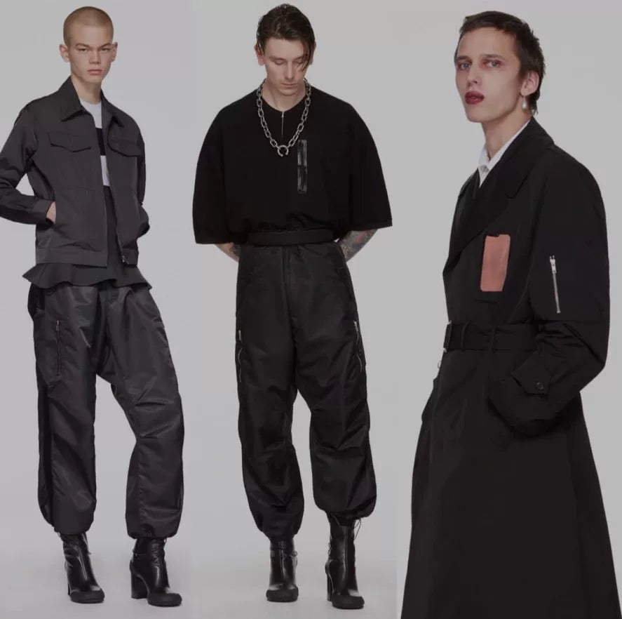 drawstring tactical cargo pants in army green